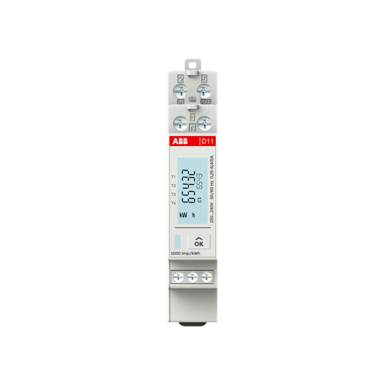 abb smart buildings Energy meter abb 1p, 40a, mid cl.b, pulse