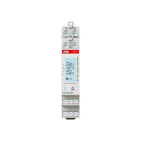 abb smart buildings Energy meter abb 1p, 40a, mid cl.b, m-bus
