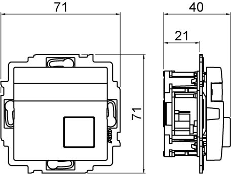 abb Rwc tryckknapp 1-knapp