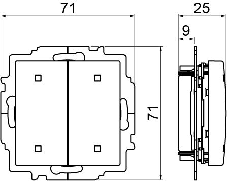 abb Tryckknapp 4-knappars