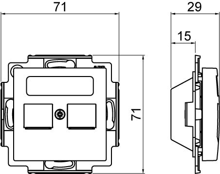abb Datarasia saga datarasia 2xrj45 actassi 85 mm