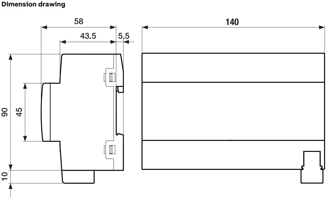 abb smart buildings Ethernet kytkin-abb 8-porttia din