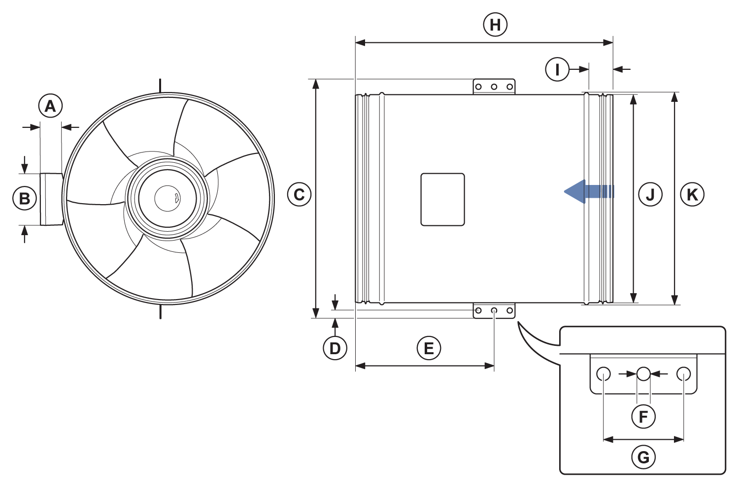 systemair Circular duct fan systemair prio 400 ec 3 ph