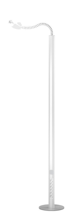 Flyttbar hvit grenstav med 6 x stikk