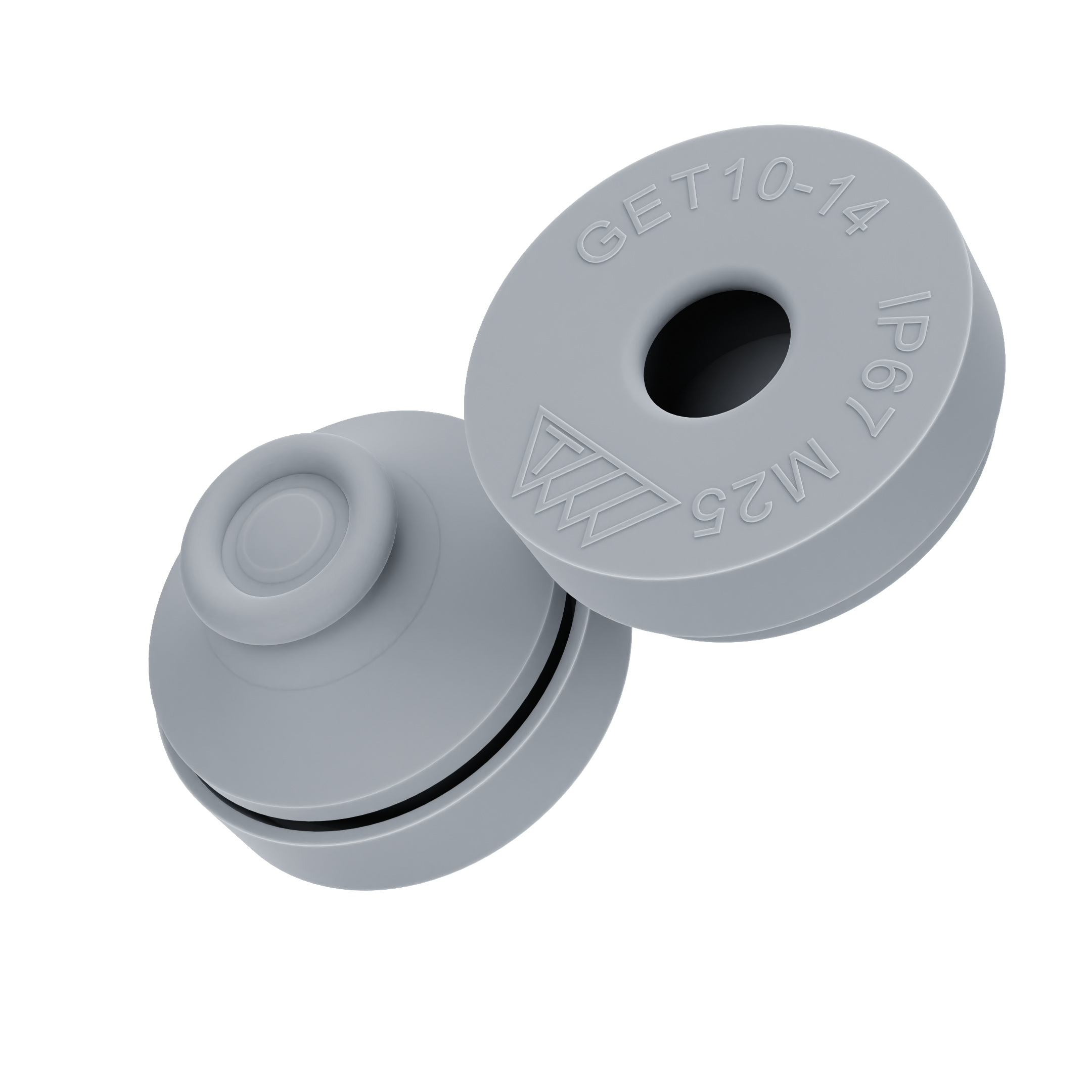 Onnline Membrannippel M25 10-14mm EPDM Grå