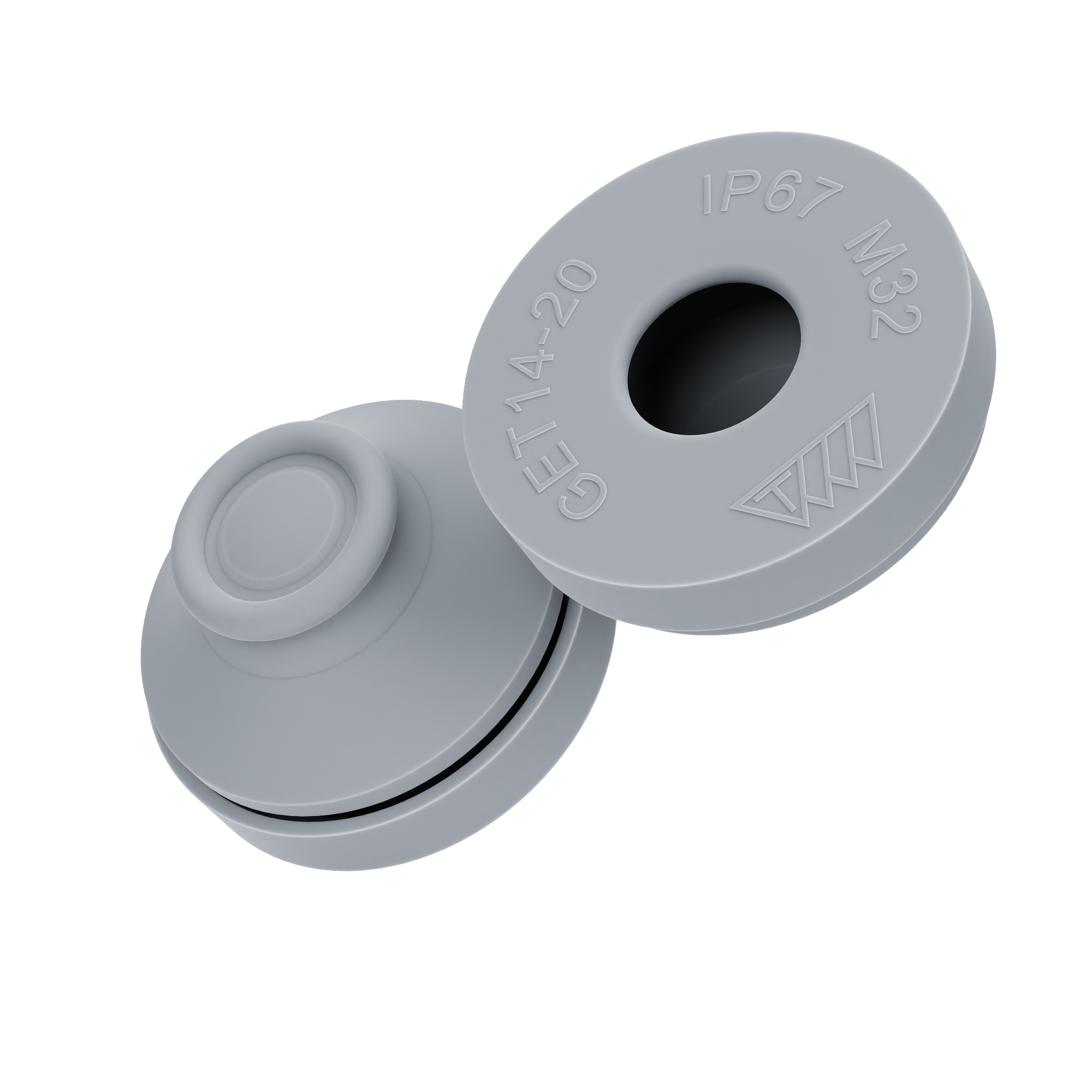 Onnline Membrannippel M32 14-20mm EPDM Grå