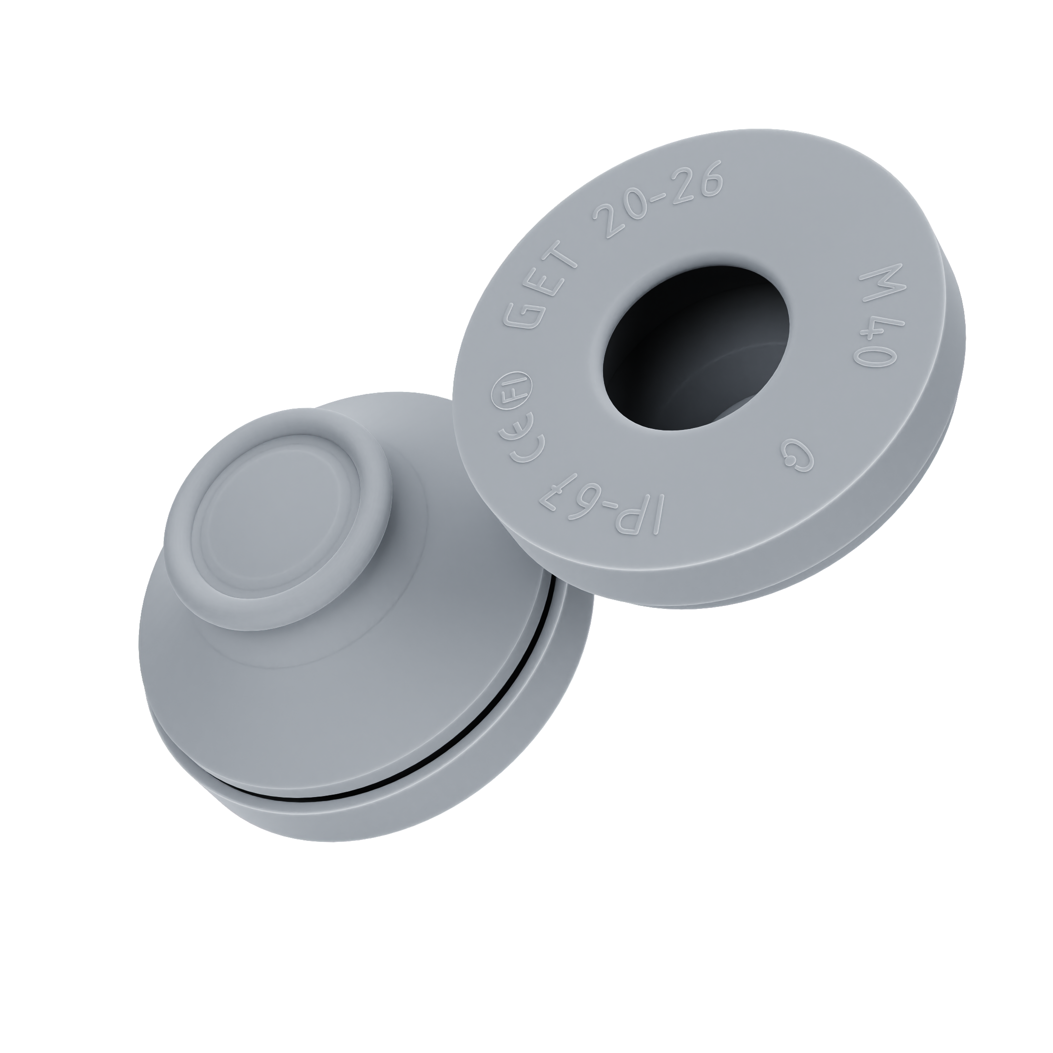 Onnline Membrannippel M40 20-26mm EPDM Grå