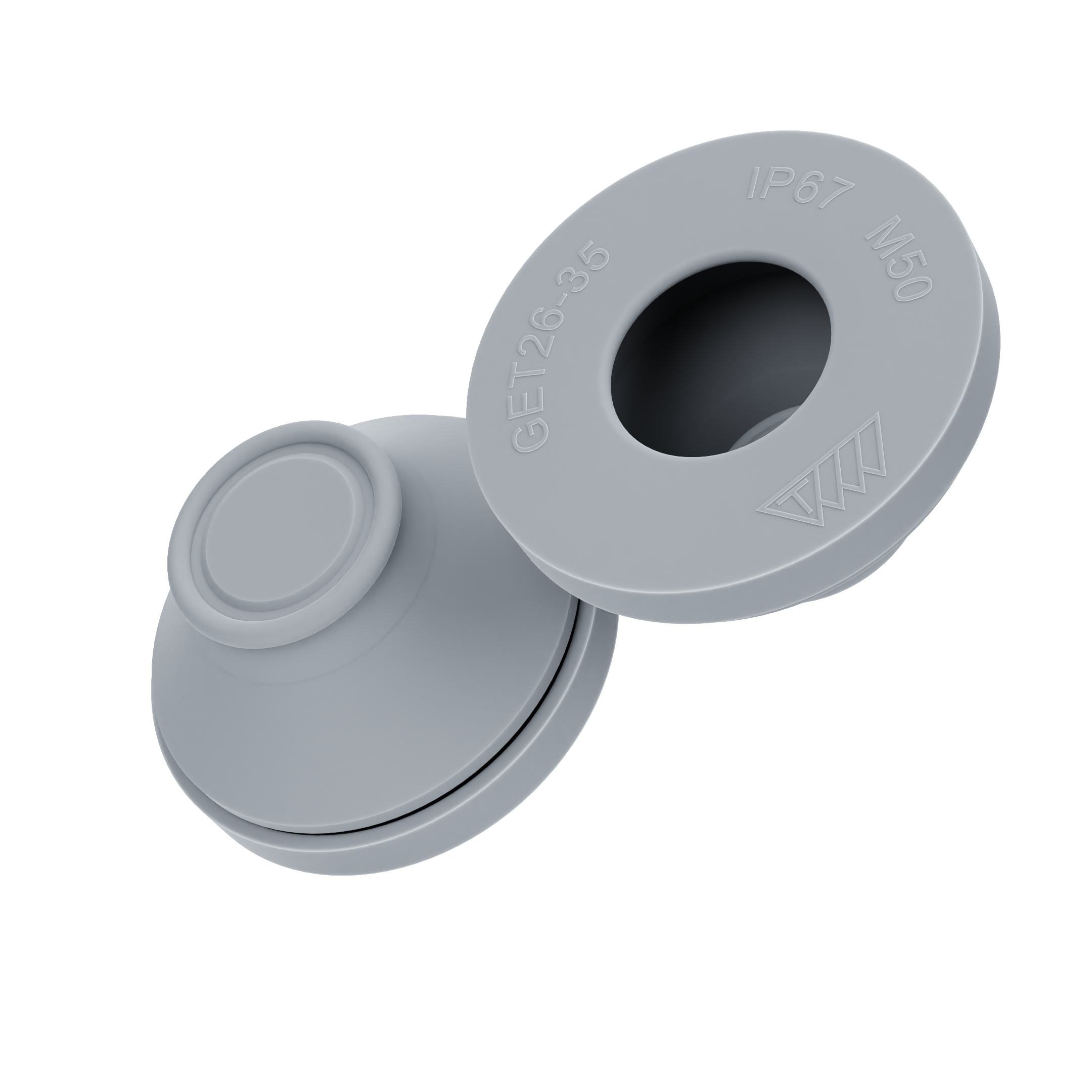Onnline Membrannippel M50 26-25mm EPDM Grå