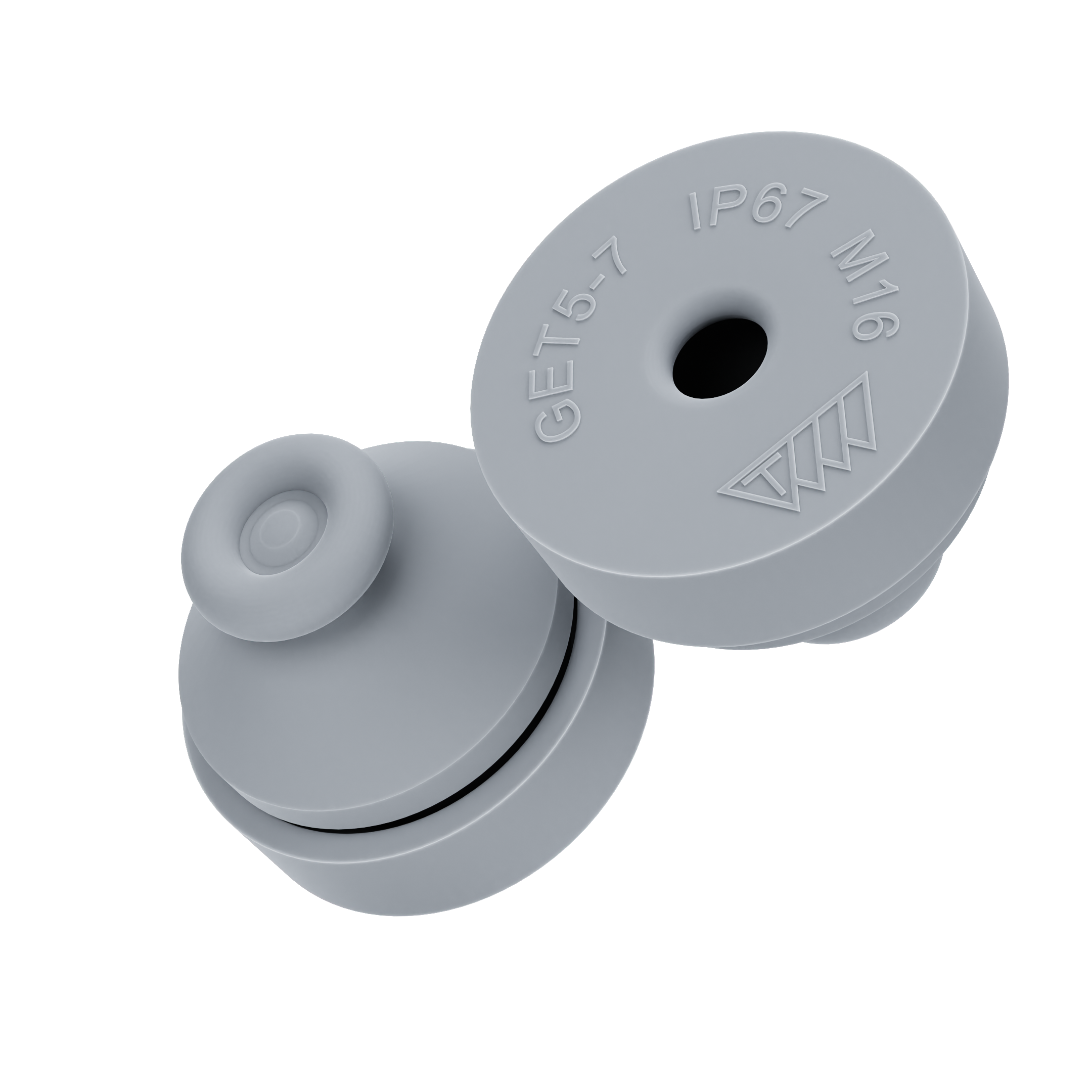 Onnline Membrannippel M16 5-7mm EPDM Grå