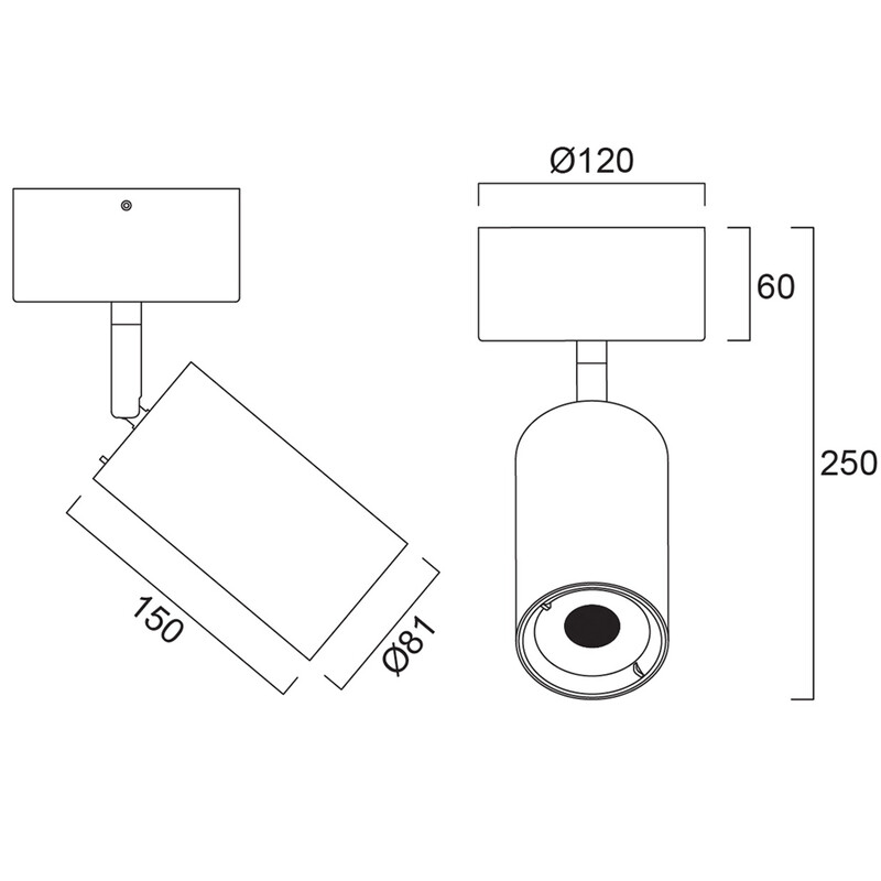 sylvania Spotlight pixo 3200lm 927-940 36d/54d dali bl