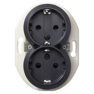 schneider electric Socket outlet renova 2p + e 2circuits black