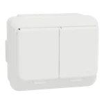 SOCKETOUTLET DSO SURFACE IP44 SCREW WHITE