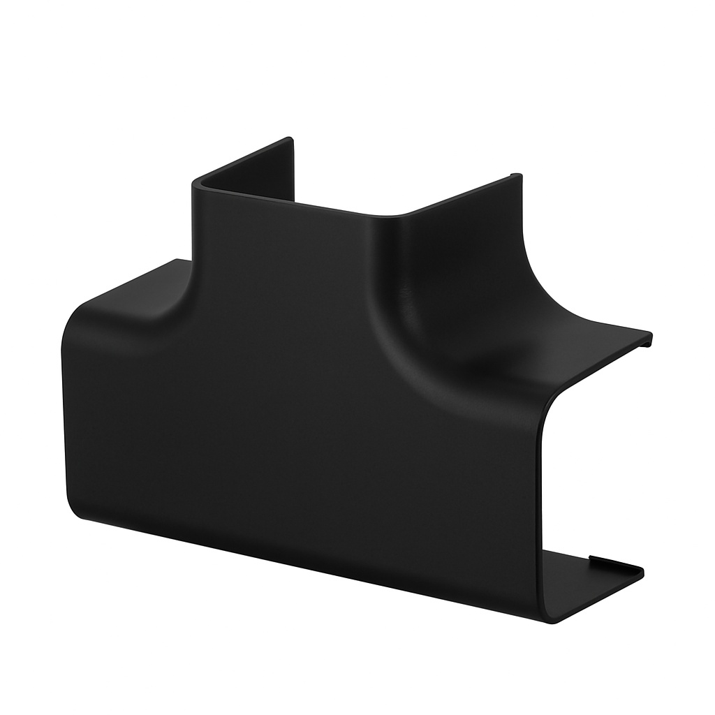 T-ledd kanal 80 x 60mm sort
