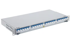 Fiberpanel 12xSCD SM Kun for preterminert fiber