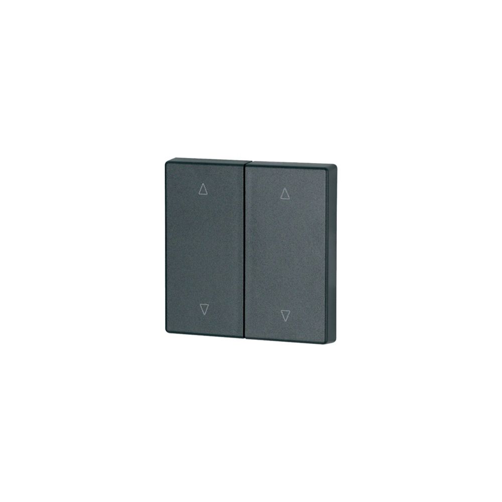 DOBBEL VIPPE MATT SORT 55X55 MM OPP/NED