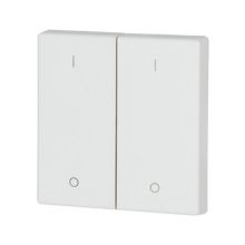XCOMFORT VIPPE DOBBEL, SIGNALH VIT, 1/0 CWIZ-02/48