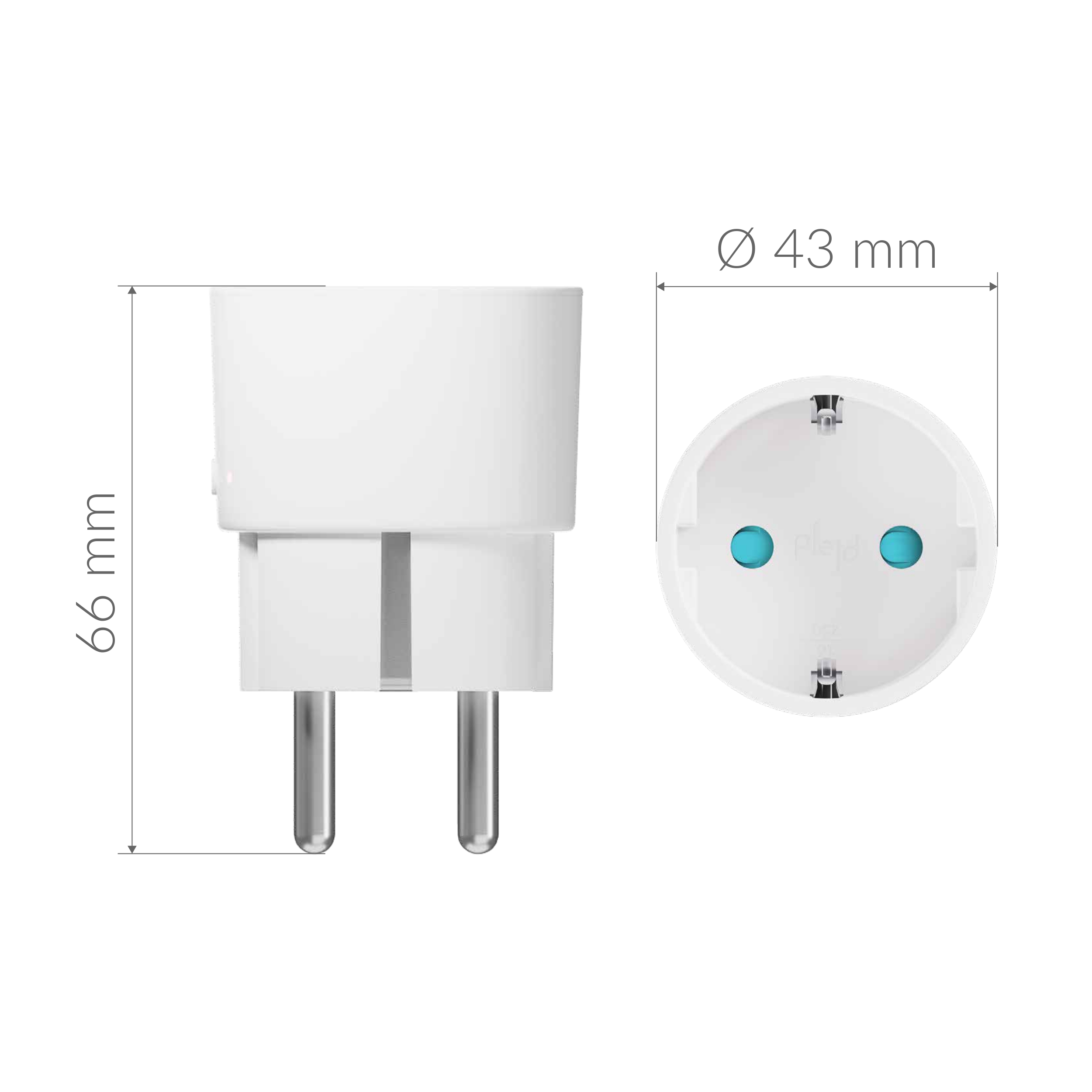 plejd Smart plug on/off svart 16a bt
