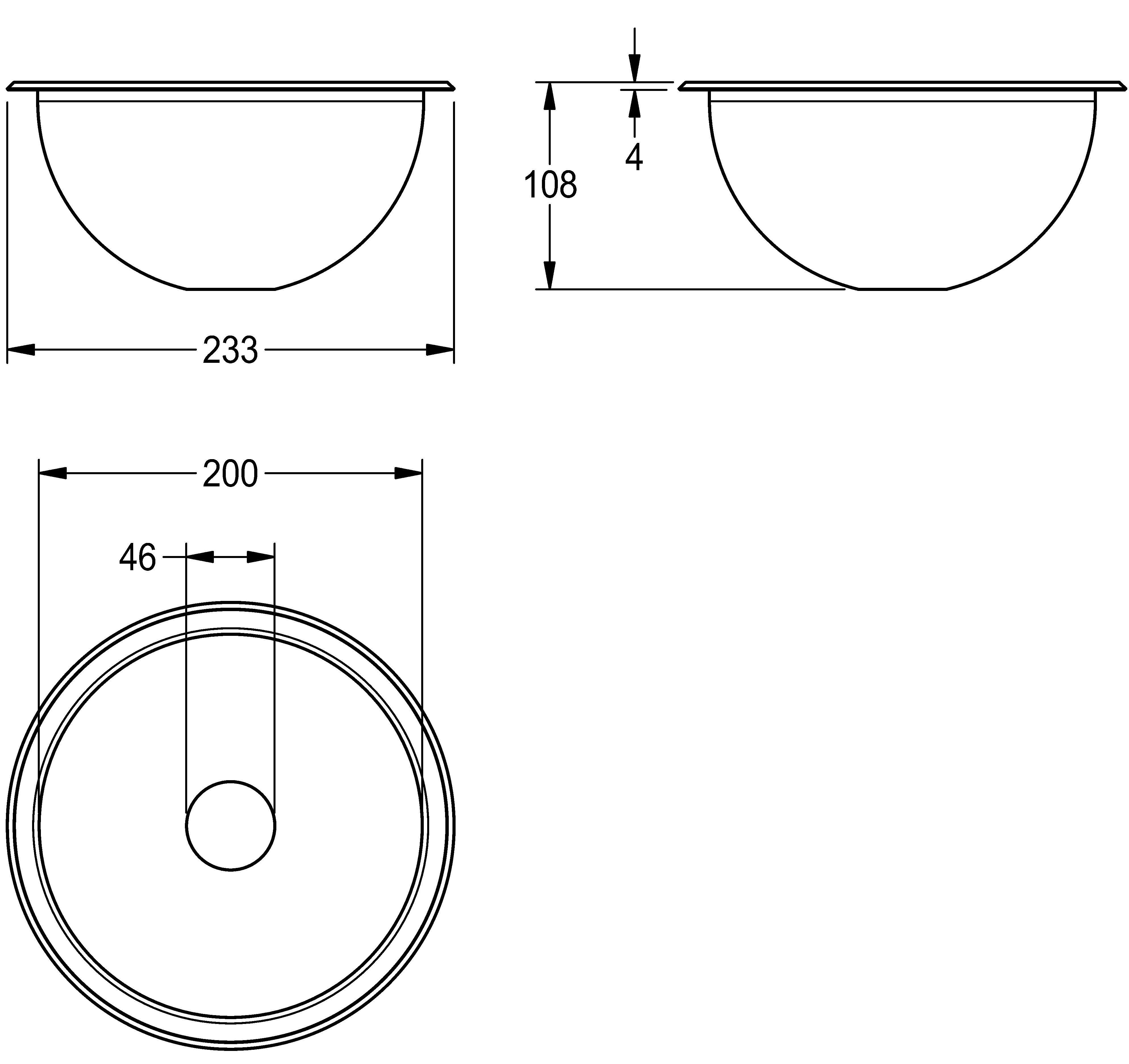 kwc Recessed sink kwc rondo rndx200