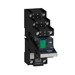 RXM pluggrelé i sokkel 2 C/O 12A m/test+LED 24VDC