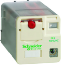 schneider electric Plug in relay rum 24vac 3c/o 10a, 11 pole le