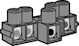 schneider electric Tension relief aqua min.2x1,5 max.5x2,5