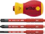 wiha Screwdriver with bit holder stubby, 4-pcs.