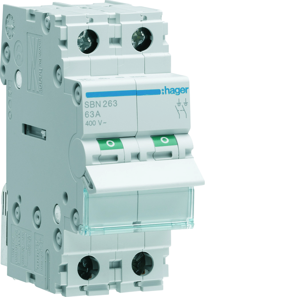MODULÆR BRYTER 2 POL 2X63A 2 MODUL