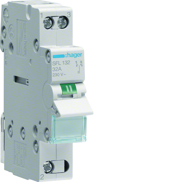 hager Växlingsomkoplare sfl132 1-2 1p 32a 230vac