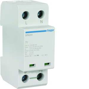 hager Ylijännitesuoja hager spa201 2n b+c 1.5kv 25ka
