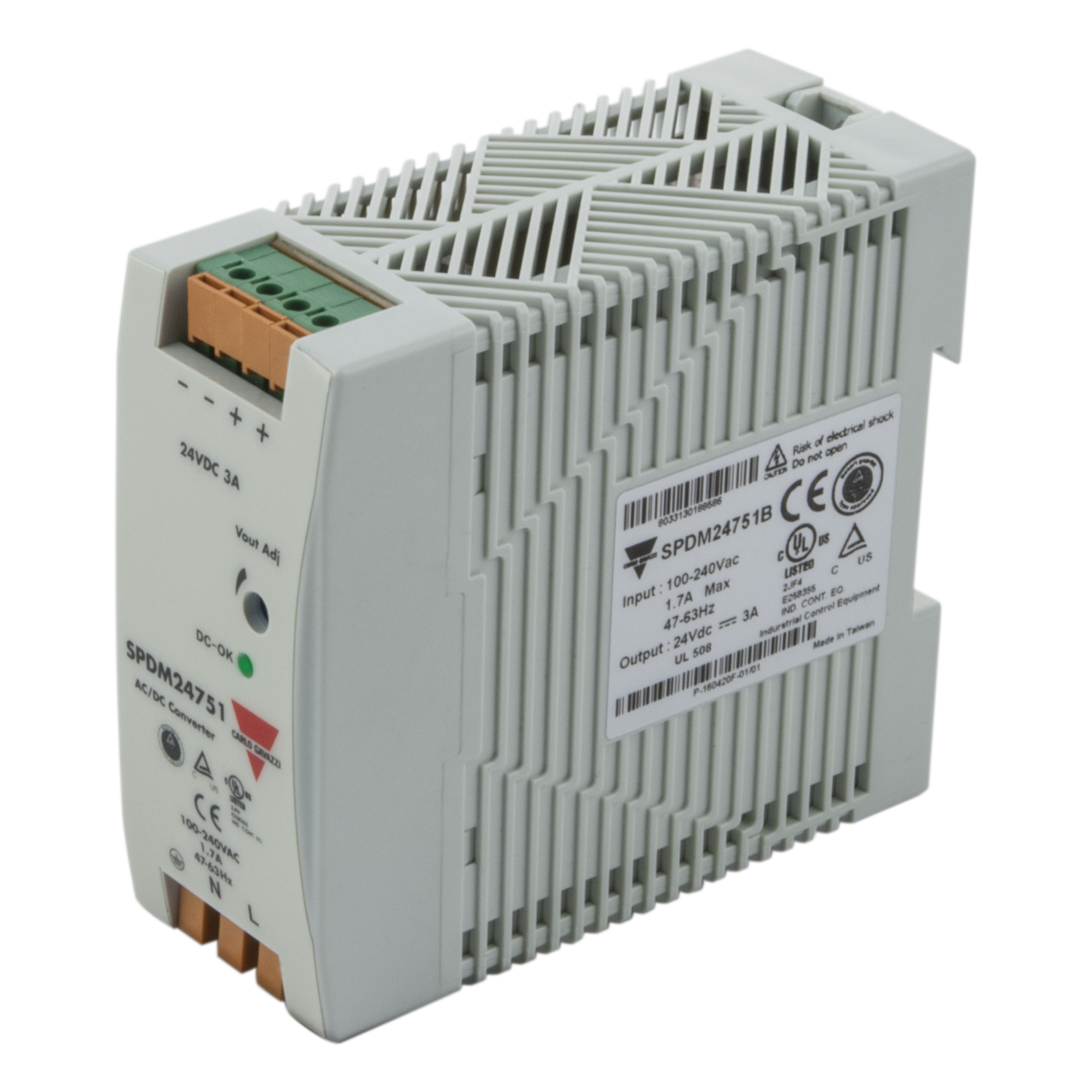 NÄTAGG 24VDC 75W 6,25A FJÄDER