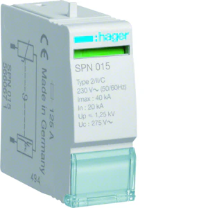 hager Ylijännitesuojatarvike hager spn015 varapat. spnx15/spnx17