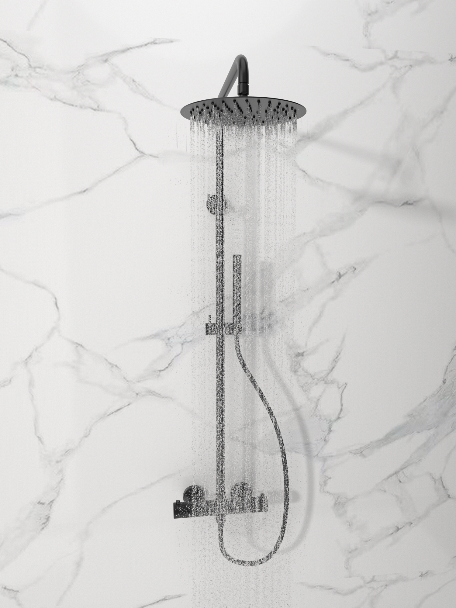 tammiholma Rain shower inox q1 matt black