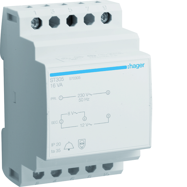 RINGETRAFO 230/8-12 16VA ST305