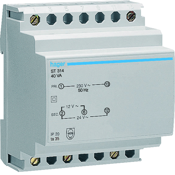 TRAFO 220/12-24V40VA ST314