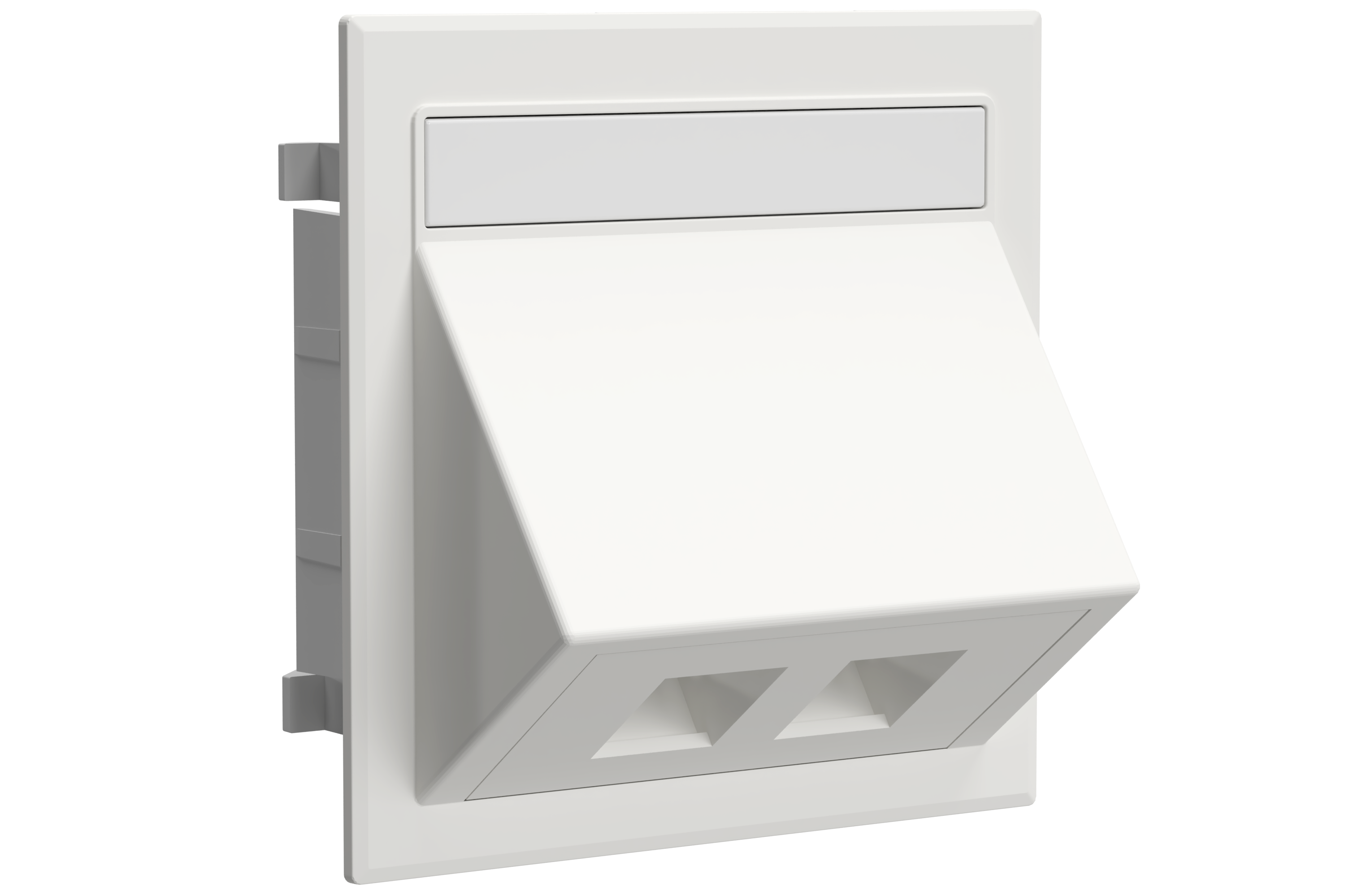 Datakontakt dobbel RJ45 hvit