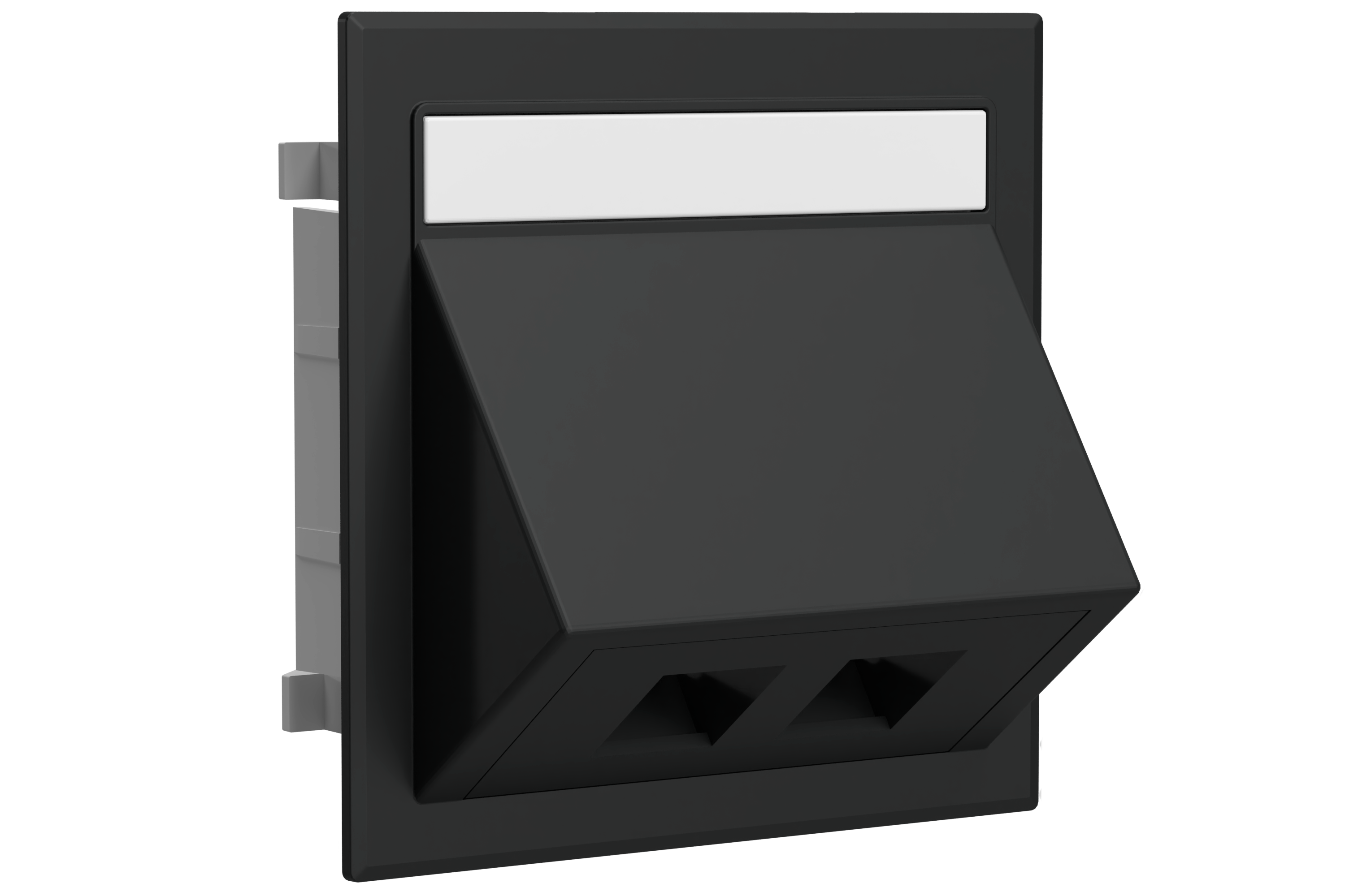 Datakontakt dobbel RJ45 sort