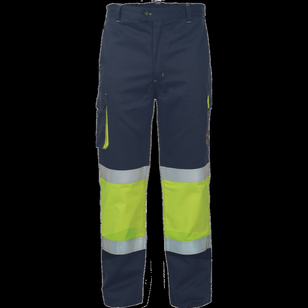 cerva Multinorm byxa gul/blå l strip, fr, hi-vis klas 1