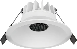 aneta lighting Styx hvit downlight med sort rast