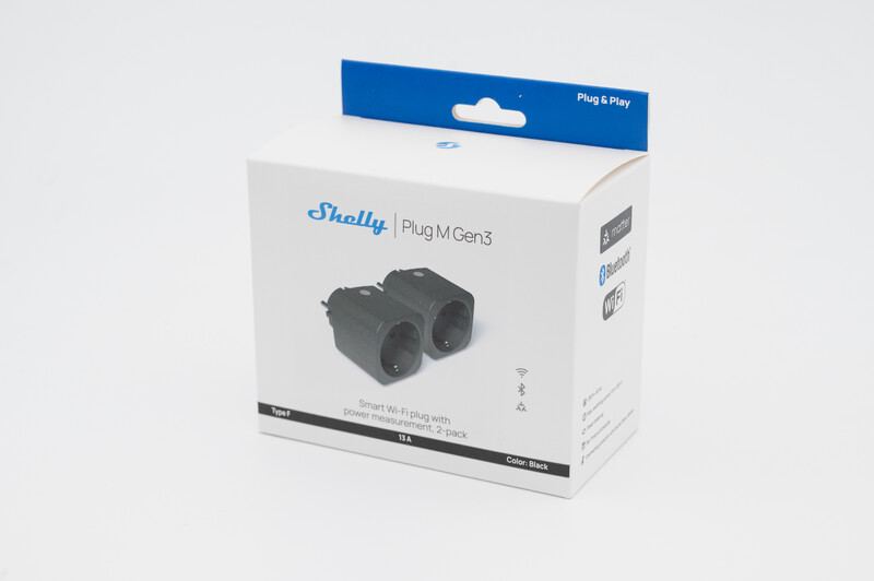 ÄLYPISTORASIA SHELLY PLUG M GEN3, MUSTA 2KPL