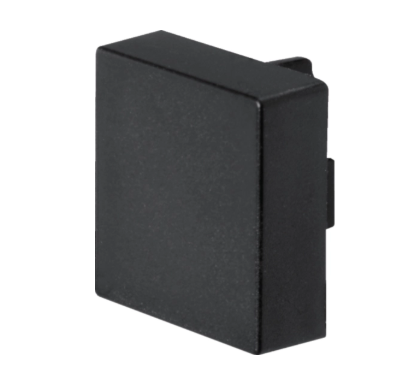 Endelokk 20x20mm svart