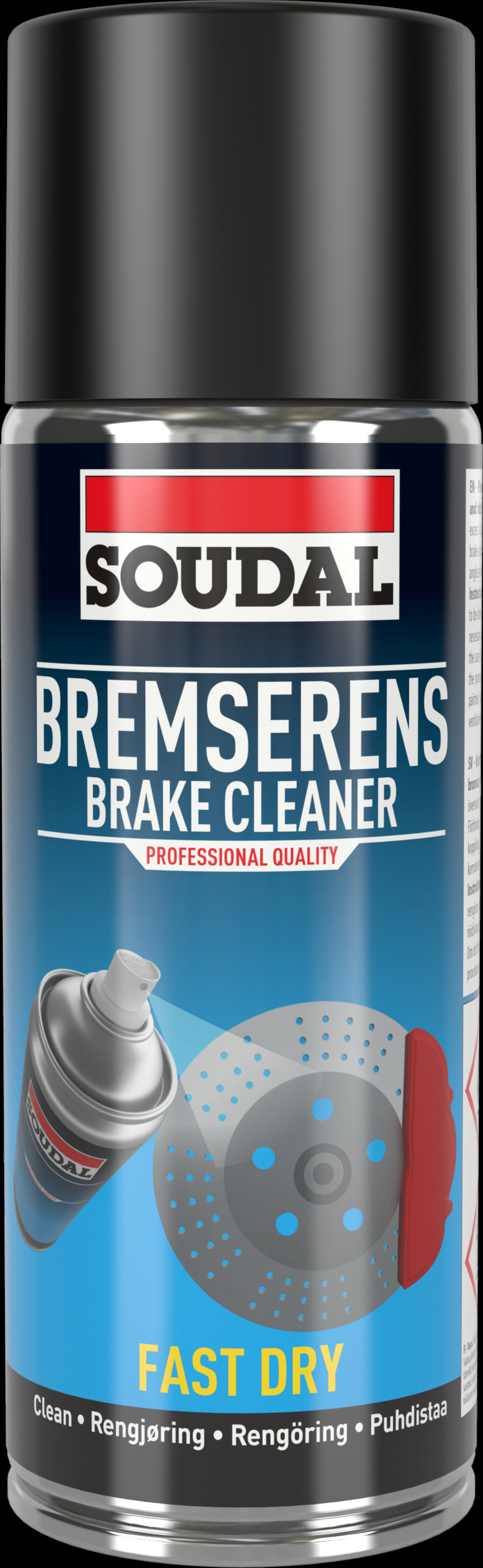 PUHDISTUSAINE SOUDAL BRAKE CLEANER 400ML KIRKAS