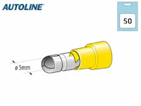 CABLE TERMINAL MALE 5MM YELLOW 50 PCS