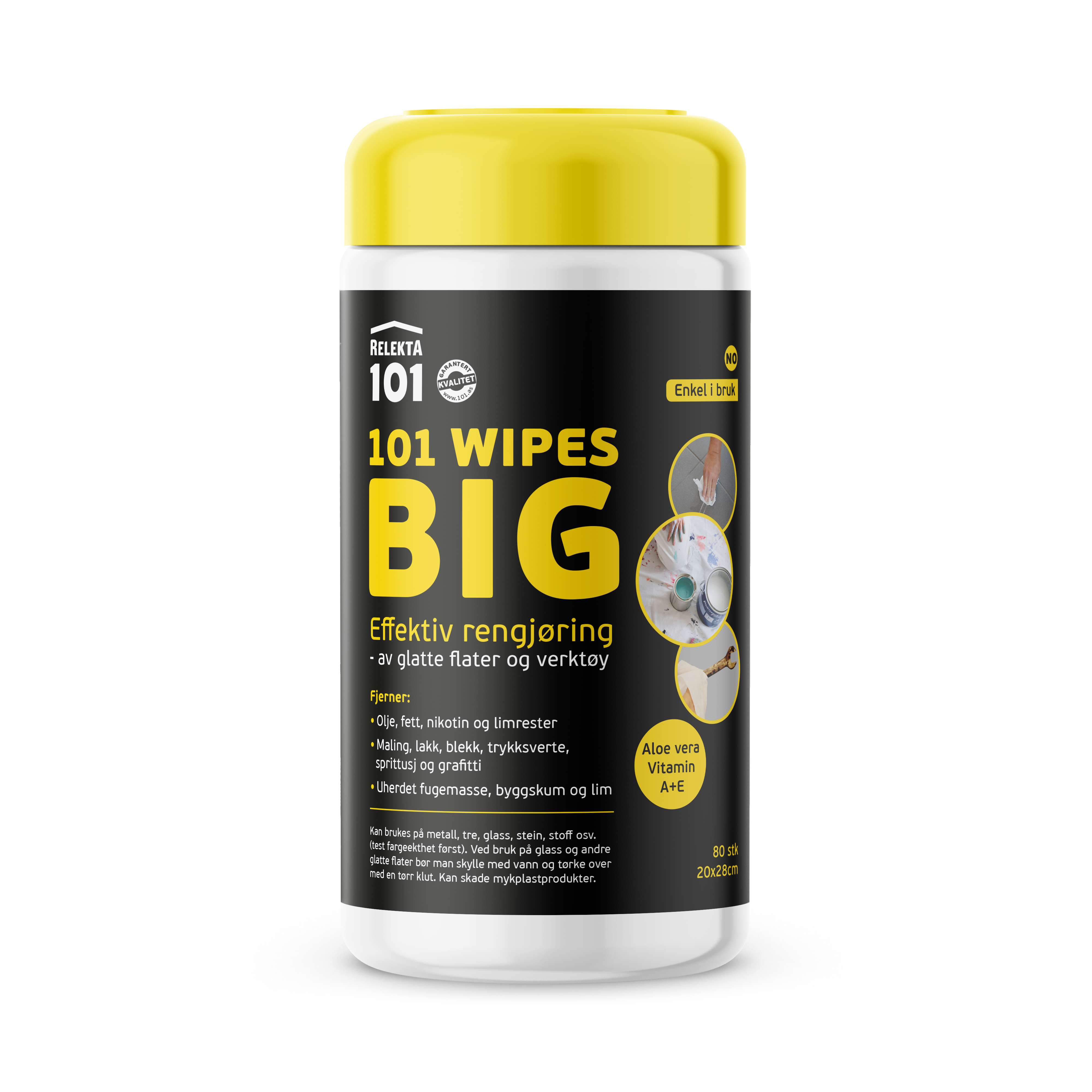 101 Wipes Big 20x28cm 80 stk.