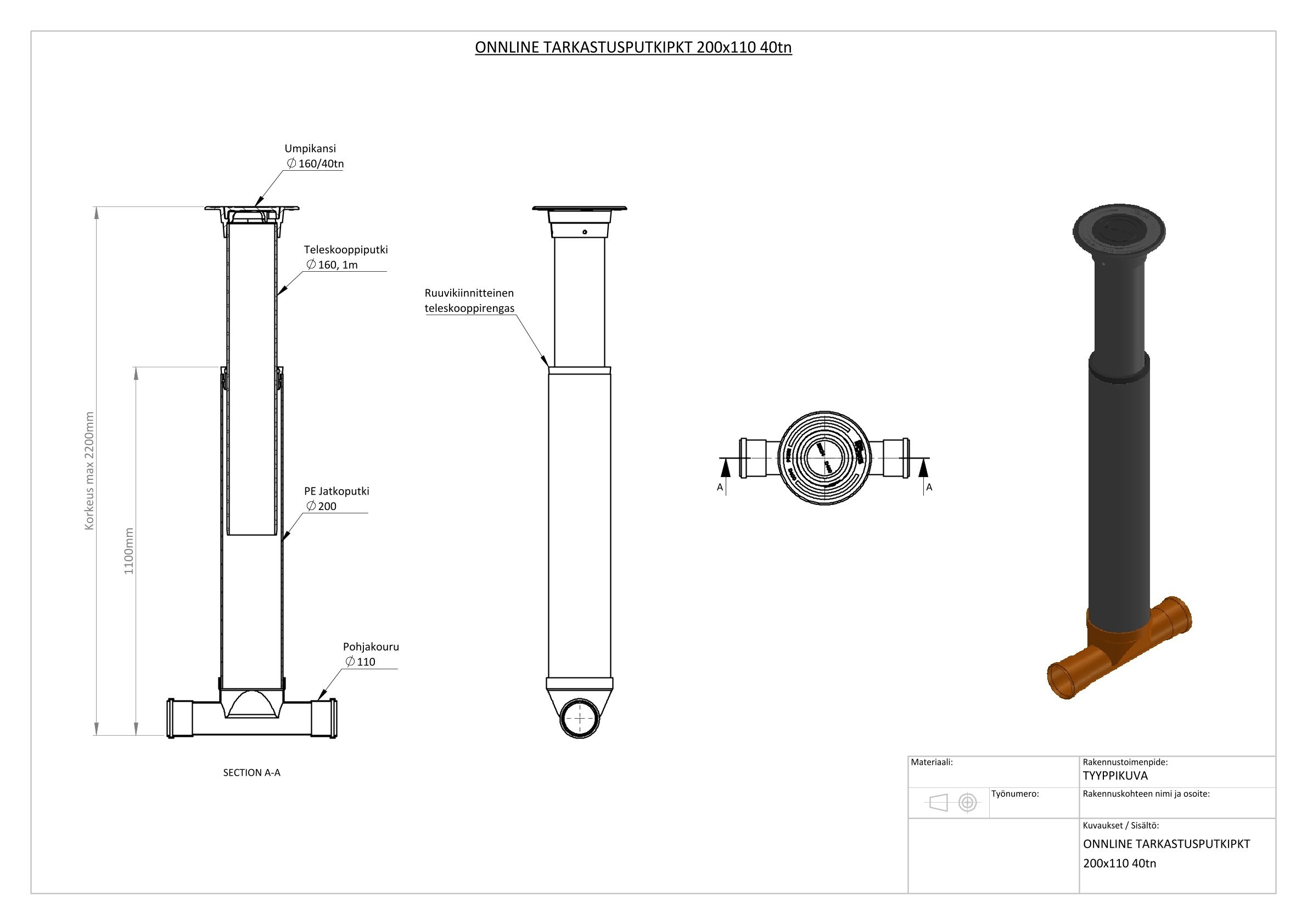 onnline Inspection pipe 200x110 40tn