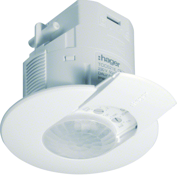 hager Närvarodetektor knx tcc521e 360° 10a ip21 pka vit