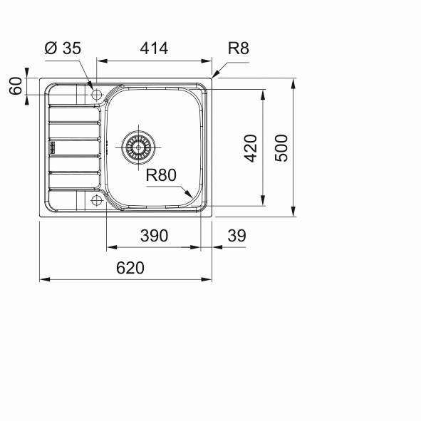 franke Kitchen sink franke skx 611-62/50 stainless