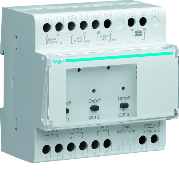 hager Telefonuppringare th020b 3-kan analog telefonlin