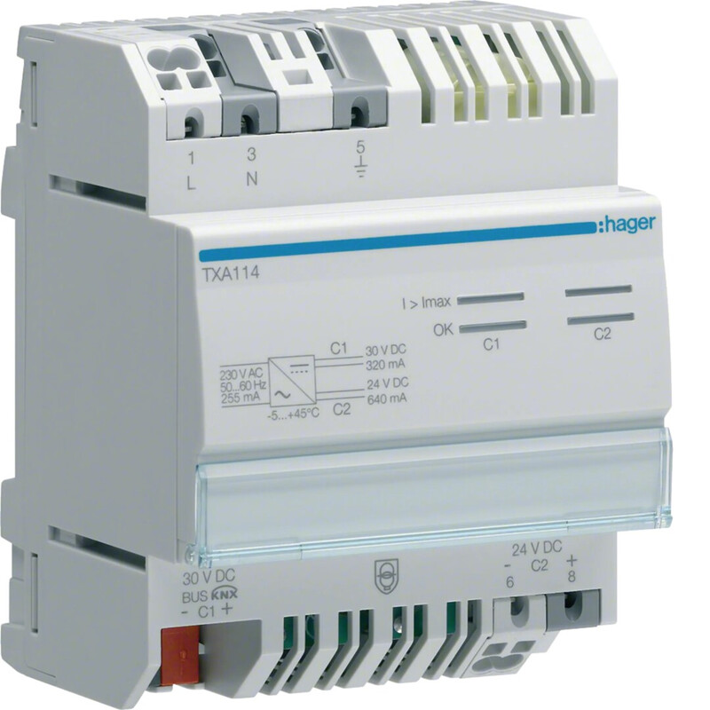 SPÄNNINGSFÖRSÖRJNING KNX EASY TXA114 320MA+24VDC 640MA