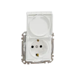 KONTAKTLIGZDA Z/A SEDNA BEZSKRŪVJU 16A 250V IP44 BALTA