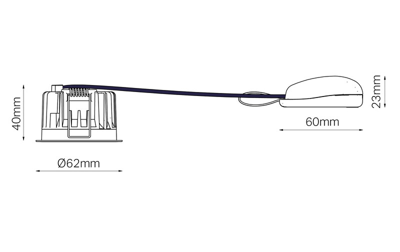 sg armaturen Downlight uniled mini 390lm 2700k sv